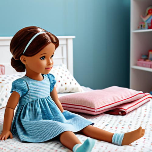 Home 25 **
A young girl playing with her Sophie Ruby doll in her brightly decorated bedroom, filled with doll accessories and clothes. The girl is fully clothed in a modest dress. The doll is wearing a stylish, age-appropriate outfit. The scene emphasizes the child's imagination and nurturing play. safe for work, appropriate content, fully clothed, modest, family-friendly, perfect anatomy, correct proportions, natural pose, well-formed hands, proper finger count, natural body proportions, high quality.
**